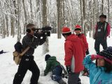 テレビ局・新聞社からの取材 ～雪の学校～