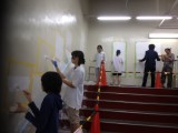 美術部：湘南ﾓﾉﾚｰﾙ江ノ島駅の壁画制作