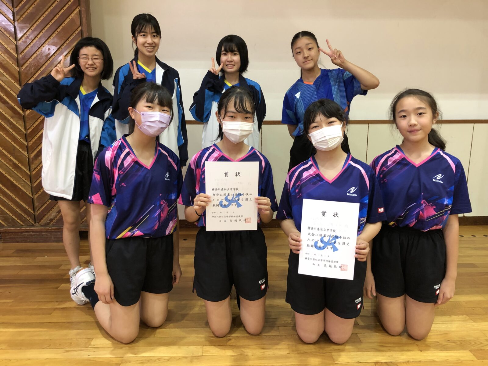 神奈川県私学卓球大会　中1女子個人の部で2名がベスト８入賞