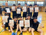 中学男子卓球部、湘南地区団体戦準優勝！県大会進出！