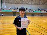 湘南地区中学生卓球大会個人戦でベスト４！個人でも県大会出場！