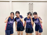 高校女子卓球部　シングルス・ダブルス共に県大会出場決める！