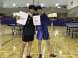 卓球部　中学男子個人戦　私立学校大会でも頑張りました