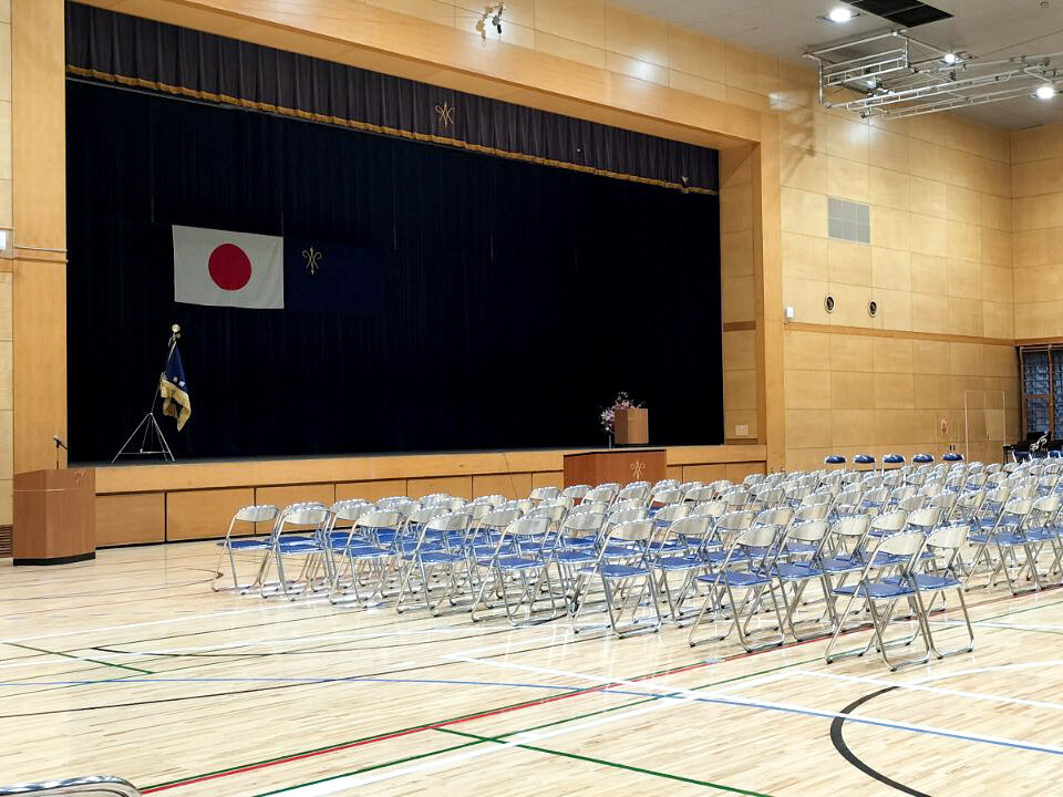 🌸入学式を待つ本学のアリーナ🌸